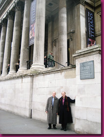 John and Richard in front of the National Gallery, London